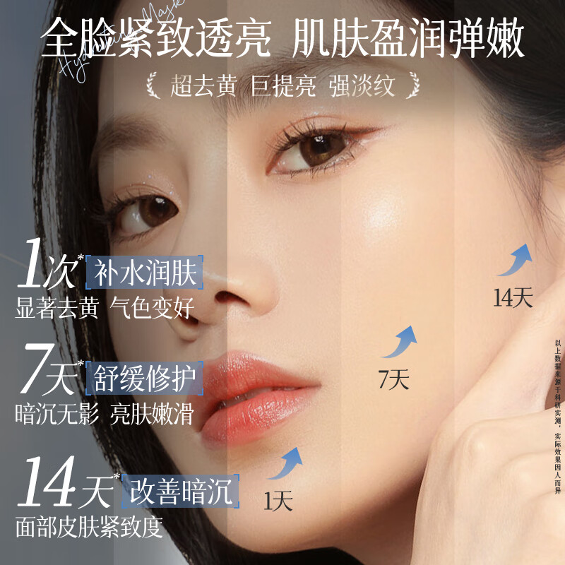 LiLiA8D玻尿酸面膜补水保湿舒缓男女士去黄提亮秋冬换季干燥面部护肤 【8D玻尿酸】补水保湿面膜*2 25ml*5片/盒