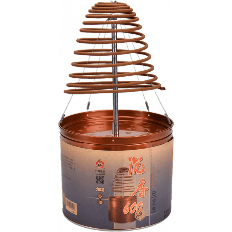 富山香堂（FushanKodo）大盤(pán)香24小時(shí)十二時(shí)辰香老山香檀香沉香600家用香環(huán) 【沉香600】24小時(shí)_片，20片裝(內(nèi)含香架) 24小時(shí)盤(pán)香