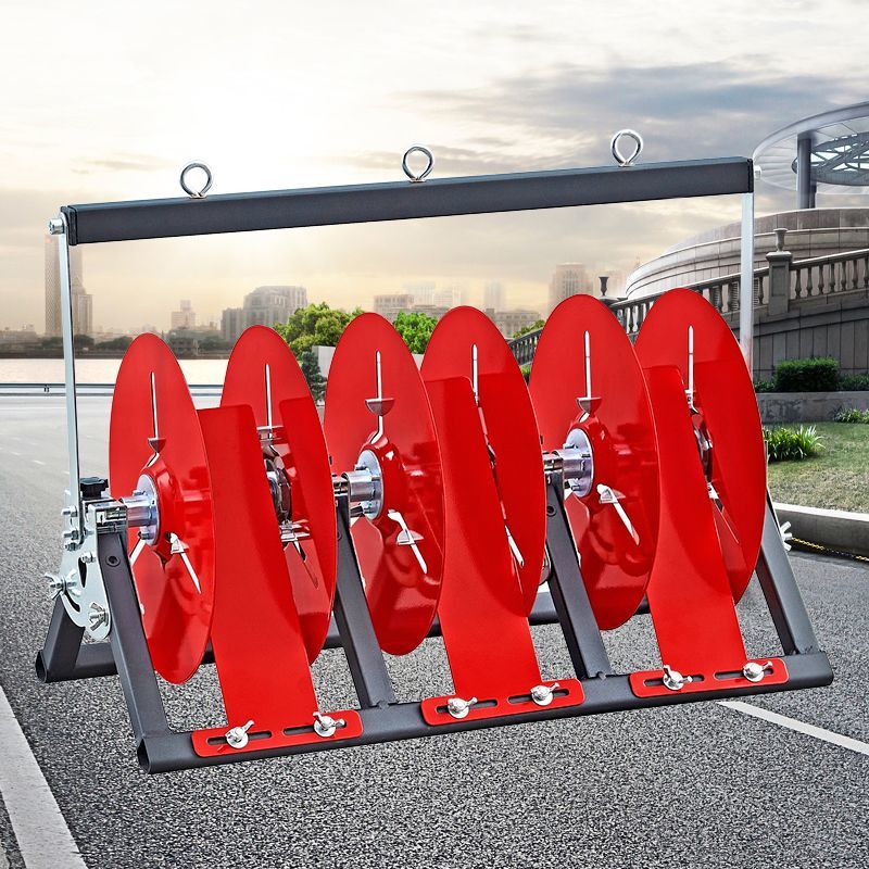 新款电线放线架带轮子放线神器可折叠BV线三线多线家装线电工工具 老款放线单盘 6平方及以下