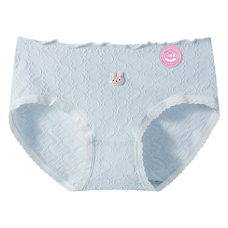 稚蝶7A仰菌婴儿棉 内裤女纯棉透气日系中腰 可爱少女学生三角裤头 混色 颜色随机 4条 L 【100-130斤】