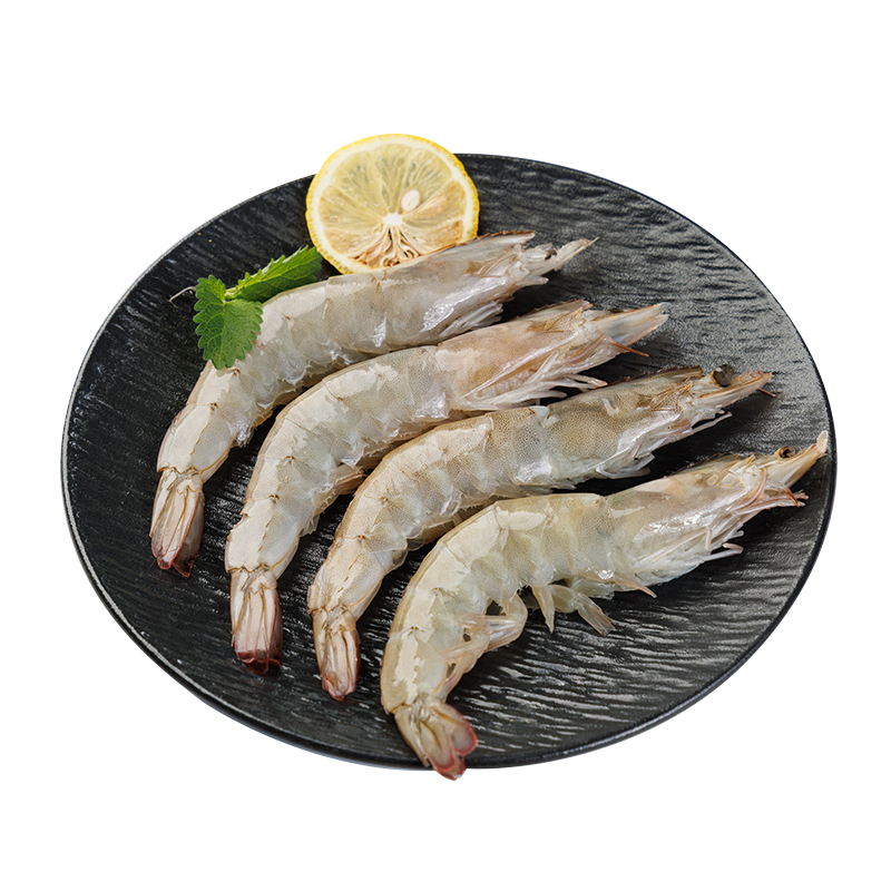 鲜京采 开背去虾线海白虾3斤装 大号45-60只