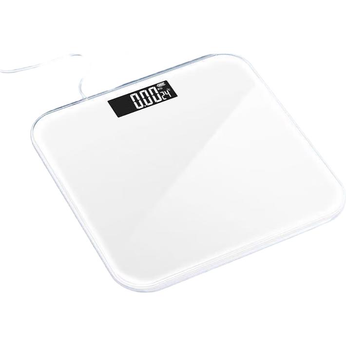体重秤家用高精准电子秤健康监测体脂秤称重秤 白色电池款