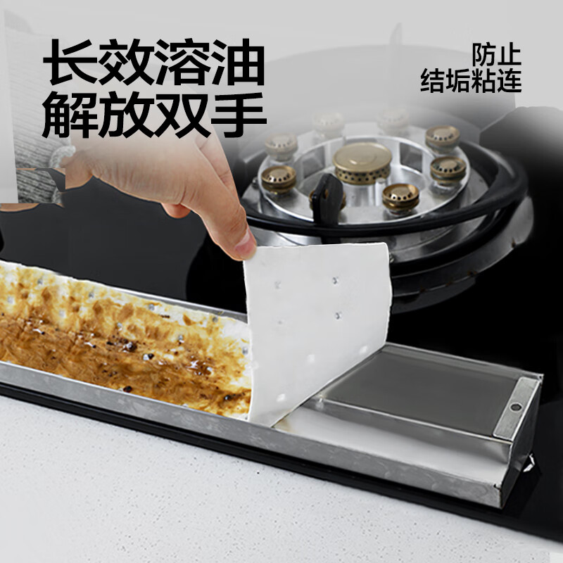 乐乐桉抽油烟机吸油棉条不沾油家用厨房专用防油贴纸油槽膜 1袋3片