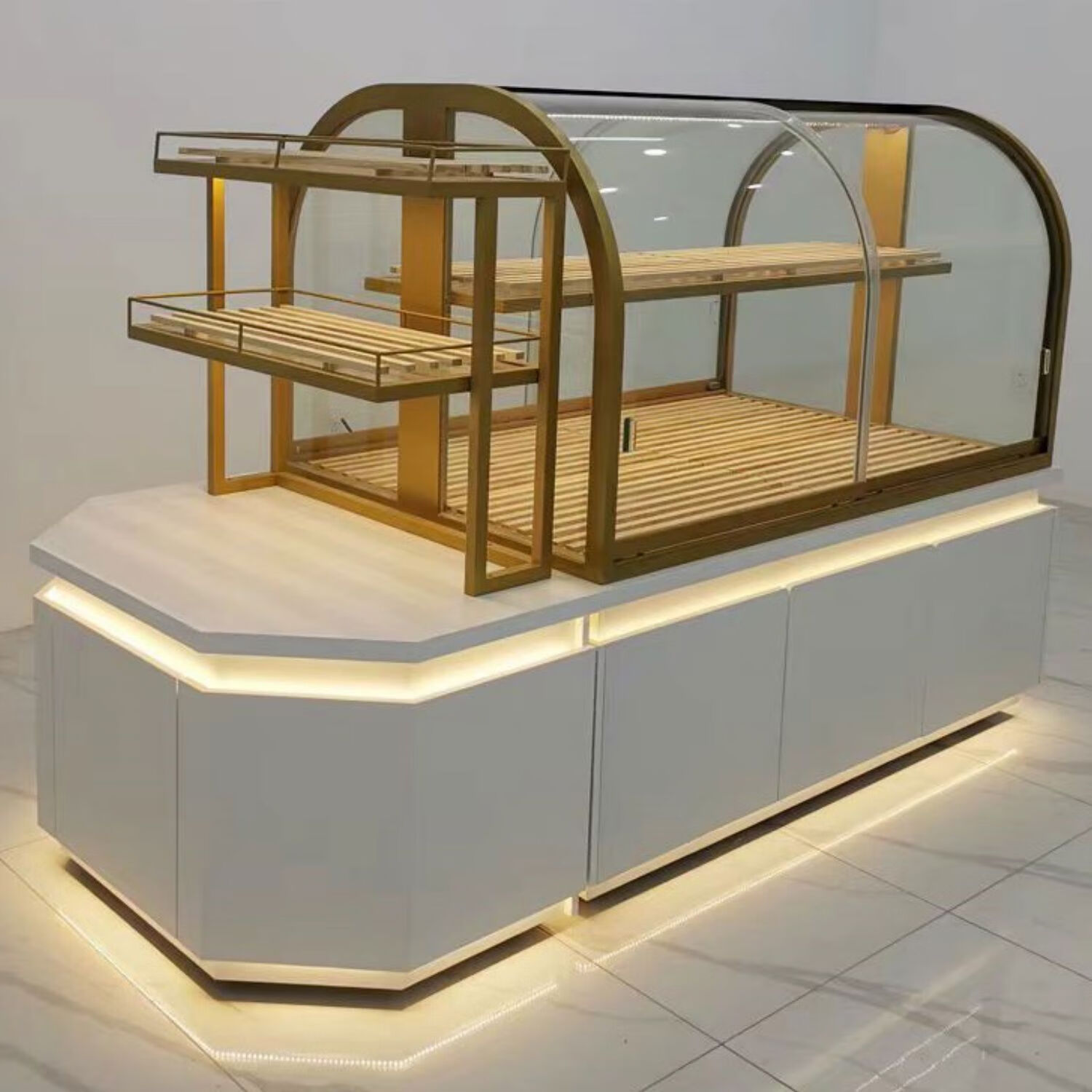 溥覃面包店展示柜货架糕点中岛柜子模型样品陈列柜烘焙房边柜定制