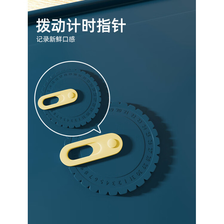 鸡蛋包装盒冰箱专用保鲜盒子厨房收纳整理放装鸡蛋架托 藏蓝色一层一盖可装24个蛋