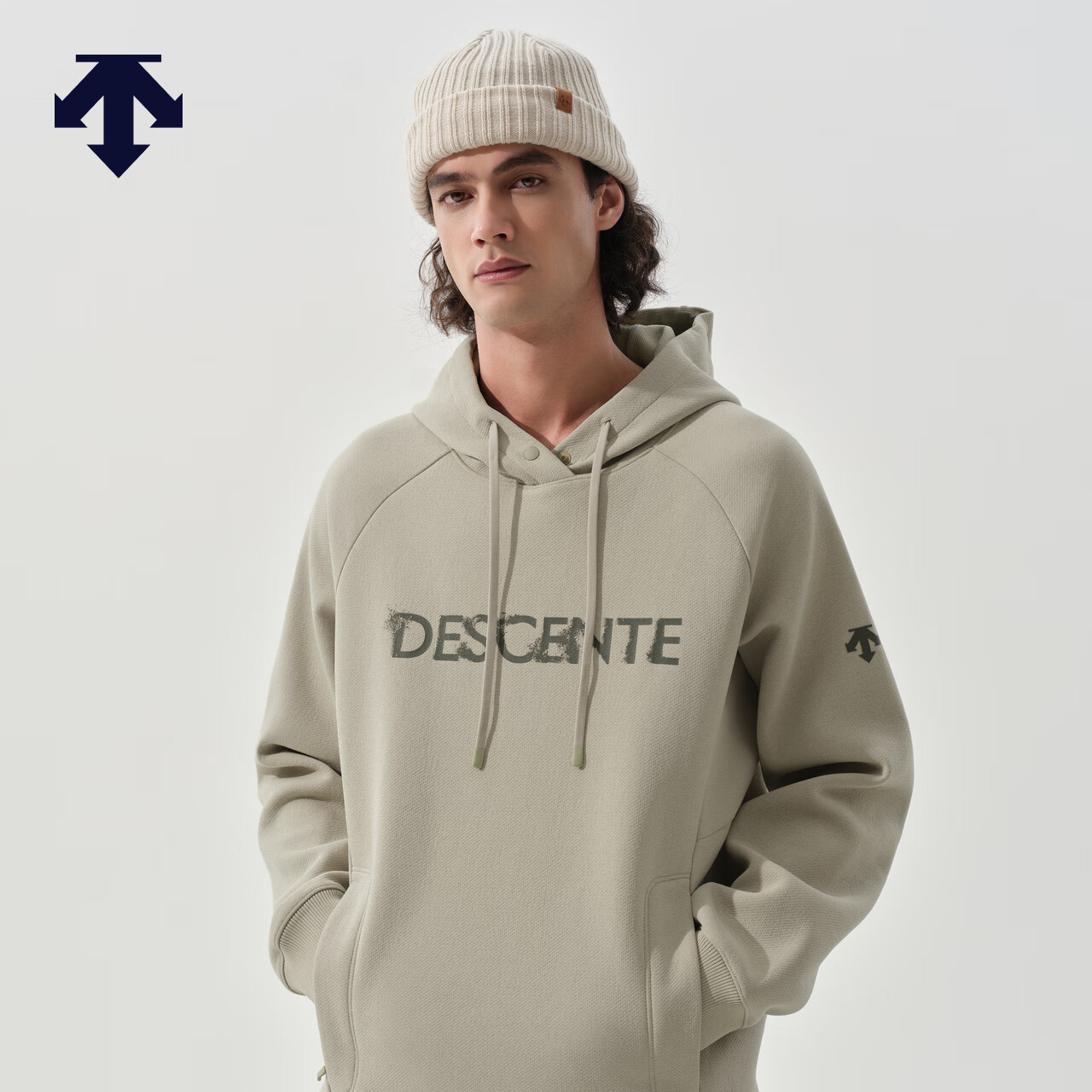 迪桑特（DESCENTE）DESCENTE迪桑特SNOWBOARD STYLE系列男女同款连帽卫衣 LK-浅卡其色 L (175/96A)