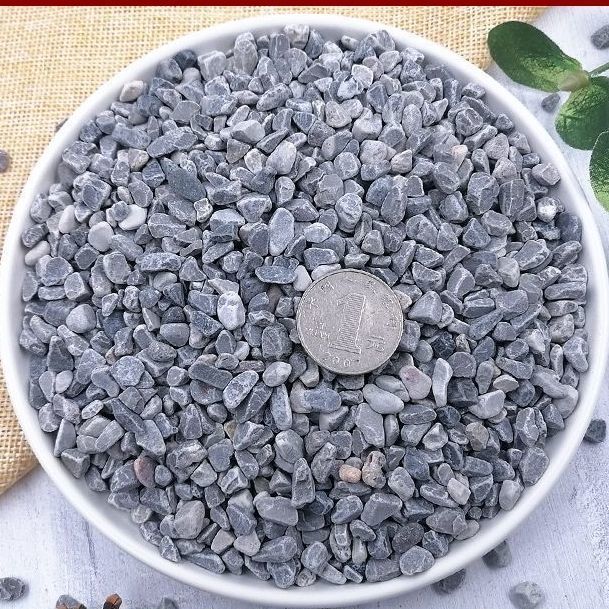MLHJ淺灰色水洗石礫石園林鋪路庭院花園造景鋪地庭院石子顆粒黑色米石 淺灰顆粒整潔【3-6mm】五十斤裝 天然材質(zhì)