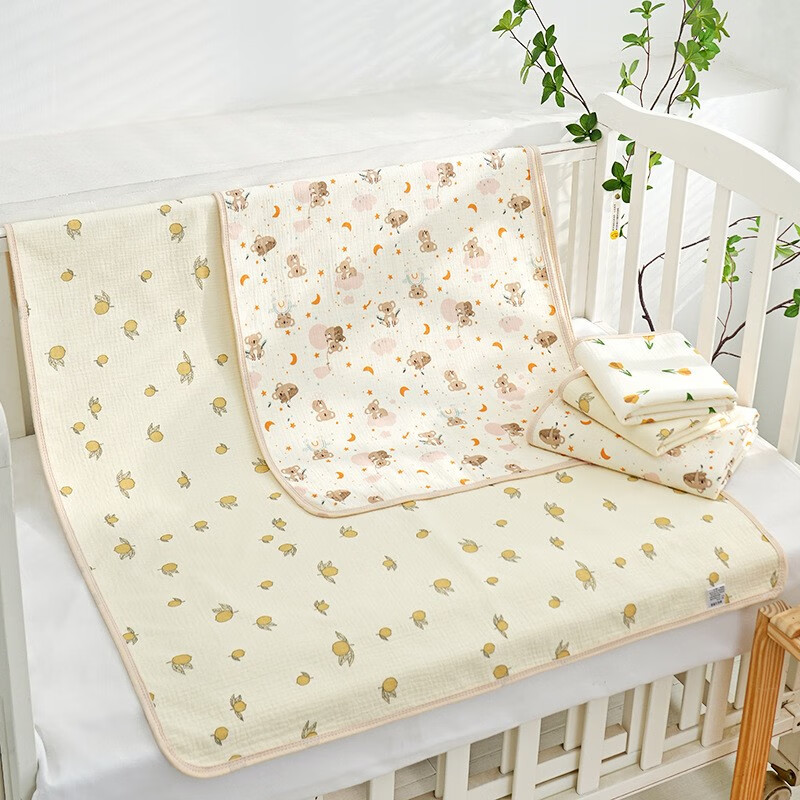 boxbaby婴儿隔尿垫 大号可洗防水床单超大透气宝宝儿童防尿床垫新生床单 升级透气棉 小爱心【50x70cm】