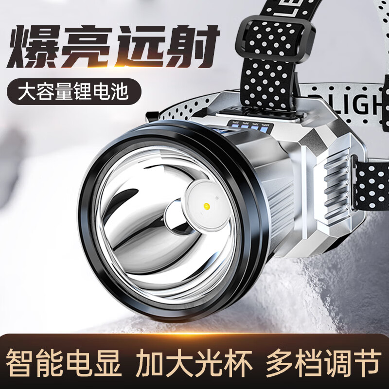 神鱼（SHENYU）头戴式强光头灯防水大功率充电超亮户外夜钓鱼矿灯专用小手电筒 【旗舰版】强光超亮