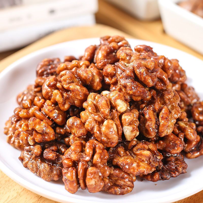 山头林村新货琥珀核桃仁大片蜂蜜酥脆500g含包装零食坚果干果炒货休闲食品 []琥珀核桃仁2罐连罐毛重500克