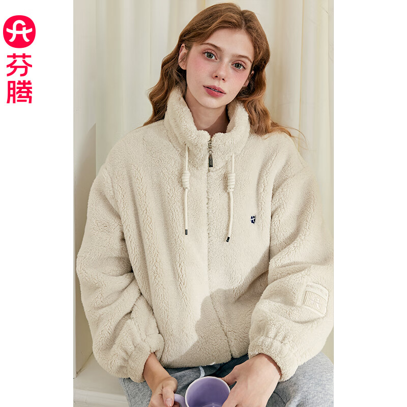 芬腾珊瑚绒秋冬季新款睡衣加绒加厚法兰绒休闲保暖家居服外套女可外穿