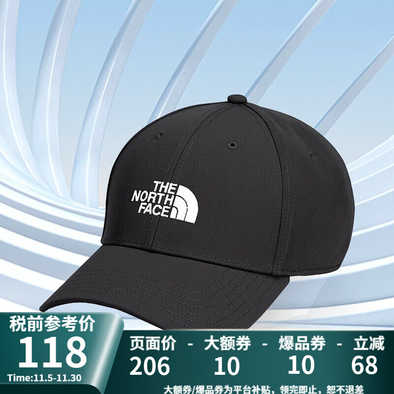 北面【保稅直發(fā)】TNF北面美版男女登山徒步棒球帽NF00CF8C/NF0A4VSV KY4-黑白 one size