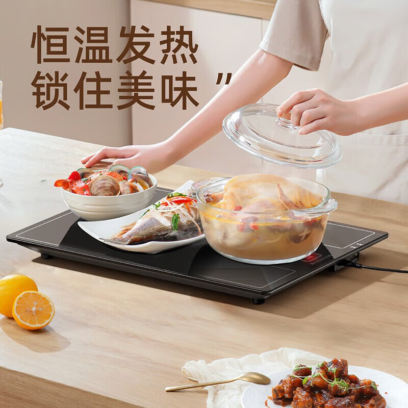 志高（CHIGO）  暖菜板热菜板长方形保温板家用饭菜加热桌垫餐桌电热板多功能恒温热菜神器  【4-6盘菜/60*40cm双档智能】300w 90/120°
