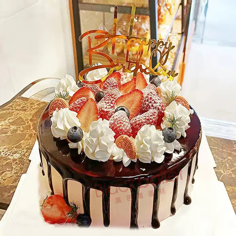 黑芭蕾冰淇淋夹心生日蛋糕同城配送当日送达男女儿童长辈动物奶油蛋糕 32号款-巧克力款 【10英寸】动物奶油冰淇淋夹心 京东折扣/优惠券