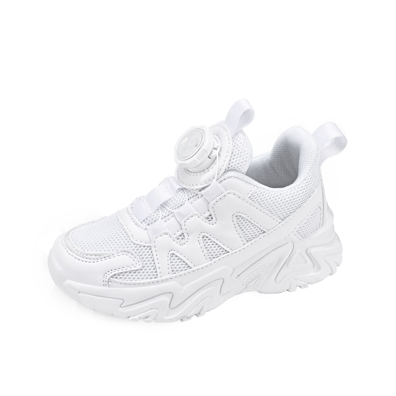 SNOOPY史努比童鞋儿童运动鞋男女童学生小白鞋秋季减震跑鞋0013白色37