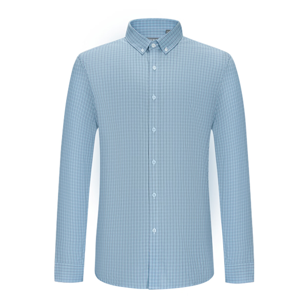 杉杉(FIRS)【100%棉系列】秋季男士格纹衬衫男长袖衬衣男 欧碧绿 40 175/92A(40)