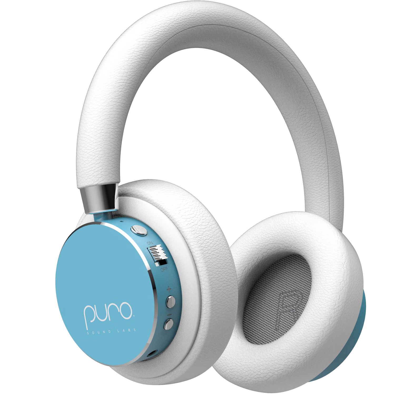 声谱乐 美国Puro BT2200s-PLUS 头戴式儿童蓝牙耳机护耳沉浸式全包耳 高清麦克风 学生网课专用 天蓝色 海天蓝色