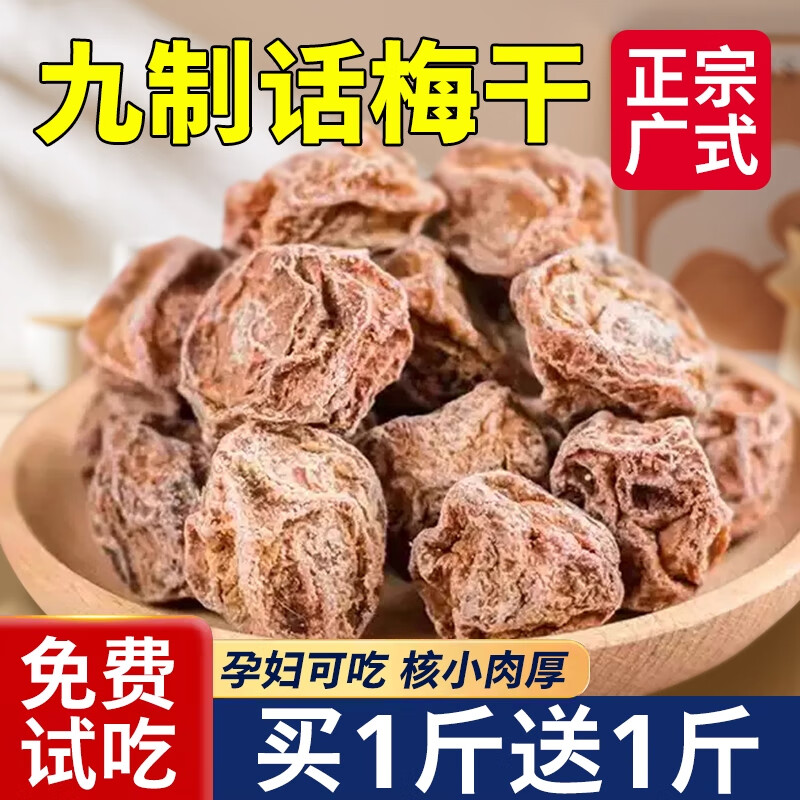 正宗九制话梅干原味咸话梅蜜饯果脯水果干酸甜孕妇小吃休闲零食品 正宗广式话梅250g（尝鲜）