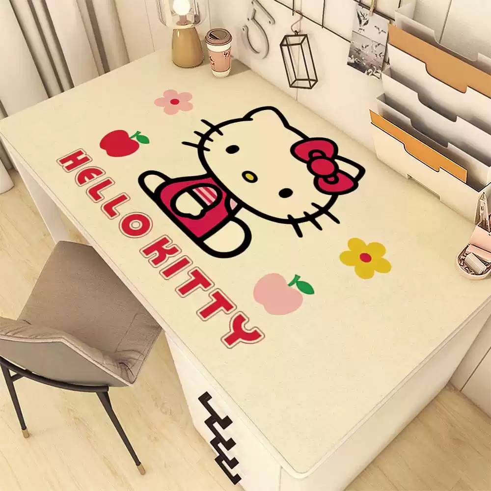 中掌柜hellokitty桌布卡通少女心学生宿舍书桌桌布房间卧室学习桌桌垫