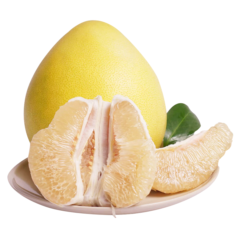 京鲜生 梅州白心蜜柚2粒装 净重4-4.5斤  白肉柚子水果 源头直发包邮