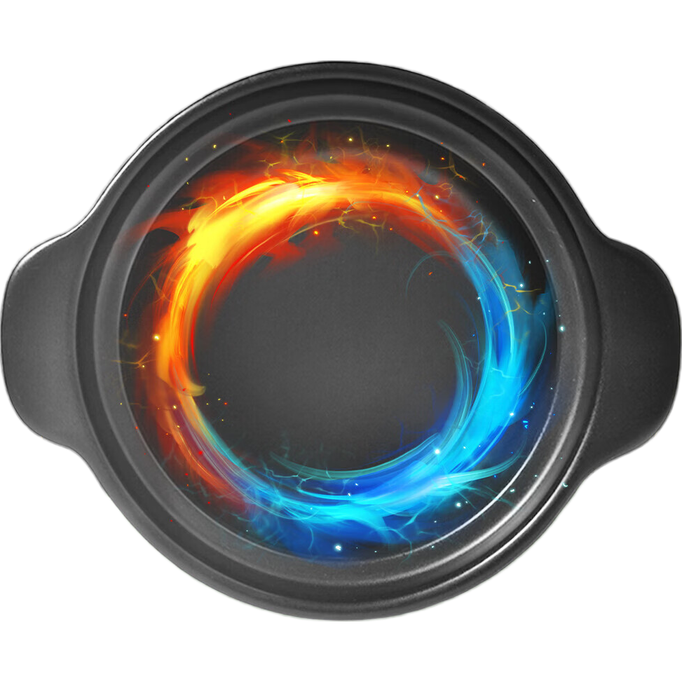 康巴赫同厂砂锅煲仔饭小炖锅耐高温不开裂燃气灶陶瓷锅汤锅 黑锅橙盖 1.7L