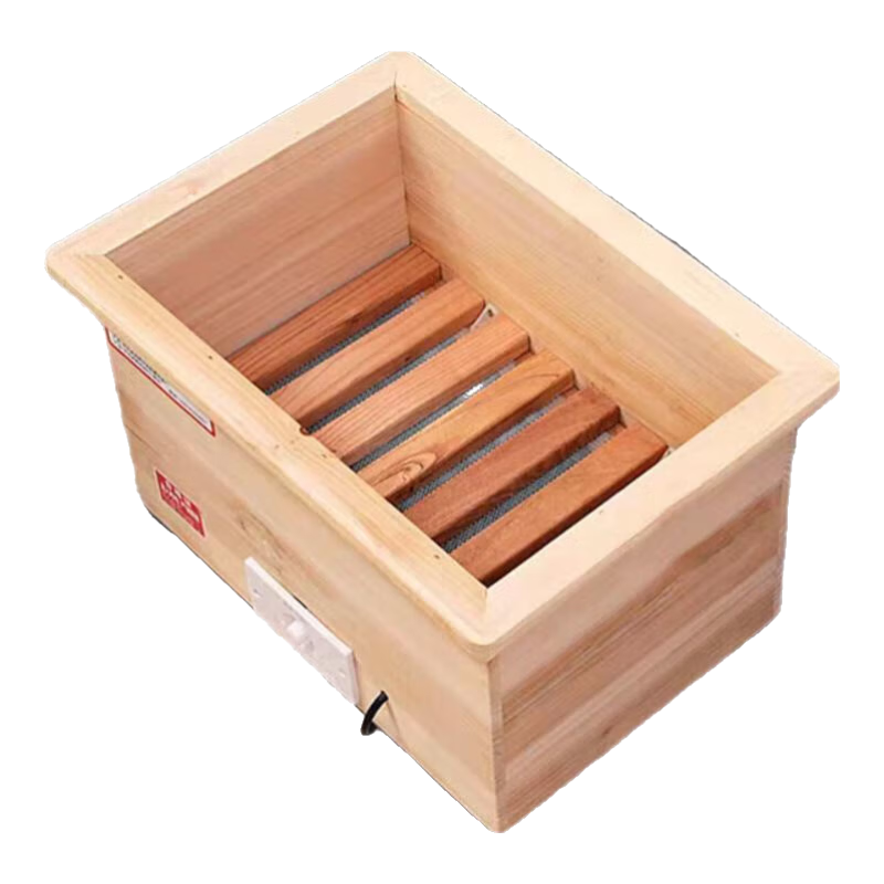 湘威實木取暖器電火箱家用木桶烤火爐省電火箱烤腳器暖腳家居辦公宿舍桌下加深烤火箱烘衣服暖腳神器 46*36*30cm【單人全實木款】