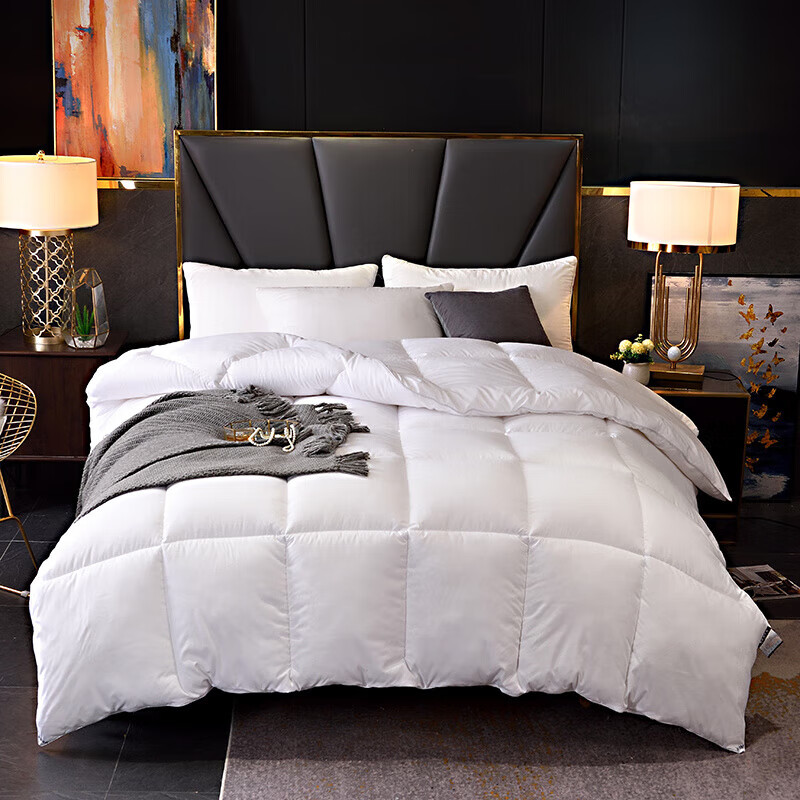 恒源祥白鹅绒被冬季羽丝绒被加厚保暖春秋被芯单双人五星级酒店抗菌被子 白色 150*200cm【3斤空调被】