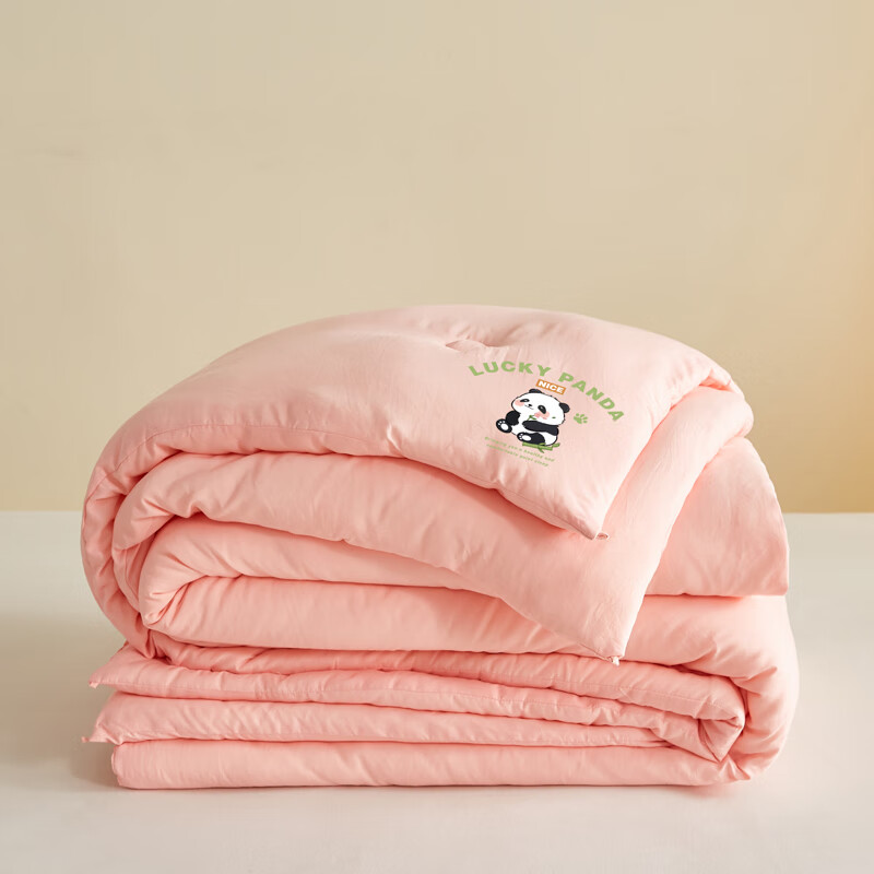 猫人（MiiOW）超柔糯糯被子被芯加厚保暖宿舍单双人棉被褥春秋被冬被四季通用 熊猫-粉色【超柔亲肤】 220x240cm特厚冬被【约重10斤】