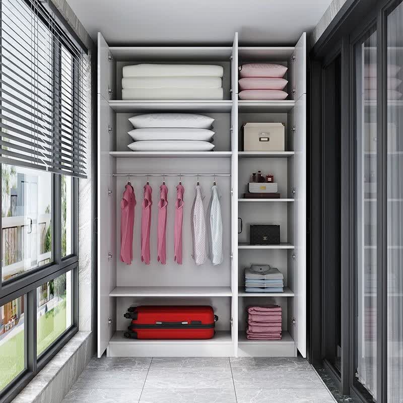 心灵忆语阳台储物柜置物架收纳柜防晒防水柜子实木飘窗柜多功能定制杂物柜 如需上墙/挖孔/切角请联系客服