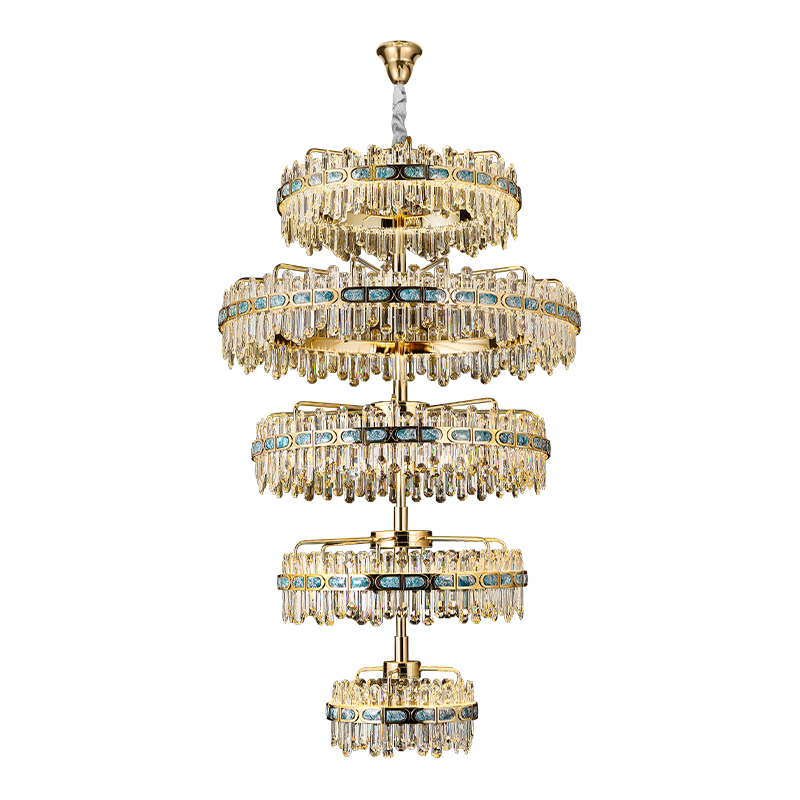 美莎拉帝復(fù)式樓大吊燈現(xiàn)代輕奢樓中樓客廳大廳主燈高級感樓梯吊燈中山燈具 800W 復(fù)式樓 直徑120CM高180CM