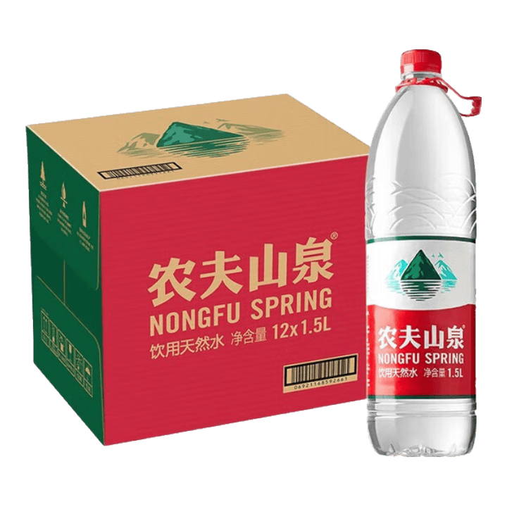 ũ��ɽȪ ��Ȼ Ͱװ ��Ȫˮ 1.5L 12Ͱ 121.6Ԫ��4��(��30.4Ԫ/��)