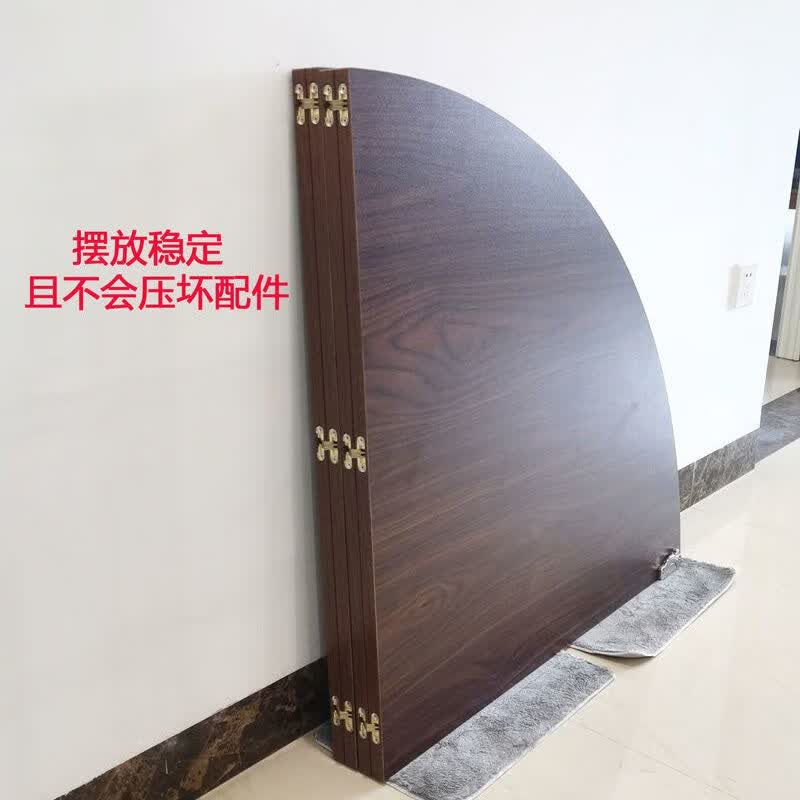 语森忆4折折叠小户型餐桌圆桌面圆台面餐桌桌子酒店家用面板圆形大圆桌 新款*石纹色 1.3m 4折台圆