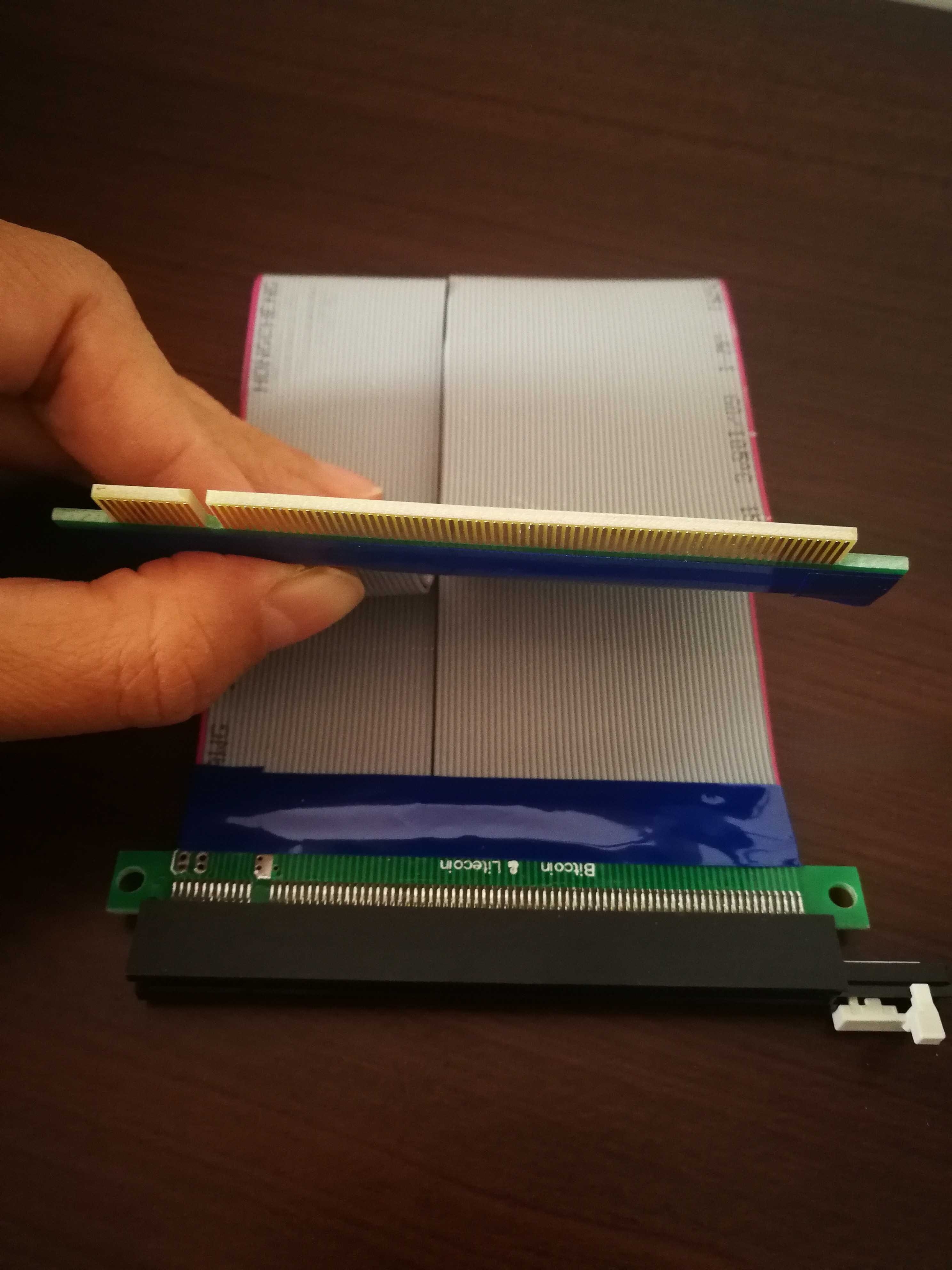 埠帝电脑PCI-E3.0转接延长线显卡pcie16x转16X公母加长连接转换保护线 浅灰色0.19m