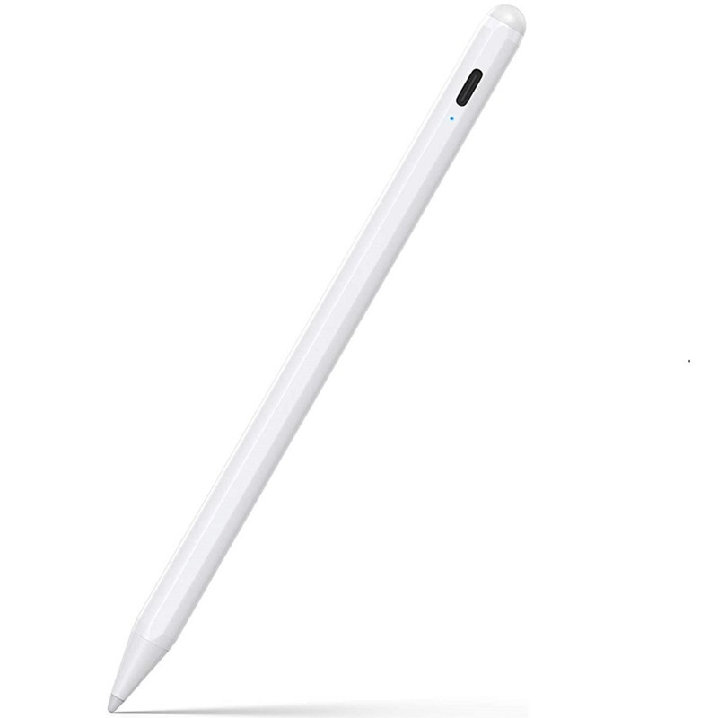 zonyee iPad电容笔10.2触控笔细头10.9主动式防误触手写笔pencil手绘画笔pro 充电防误触款-白色（2018以上iPad专用）