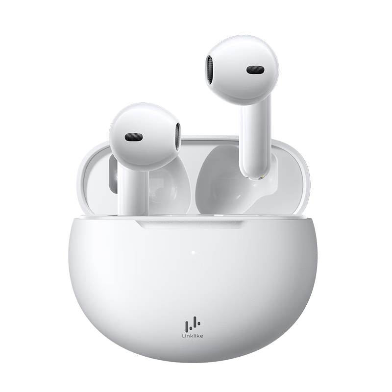 Linklike 莅莱 LinkPods 半入耳式真无线降噪蓝牙耳机 月光白