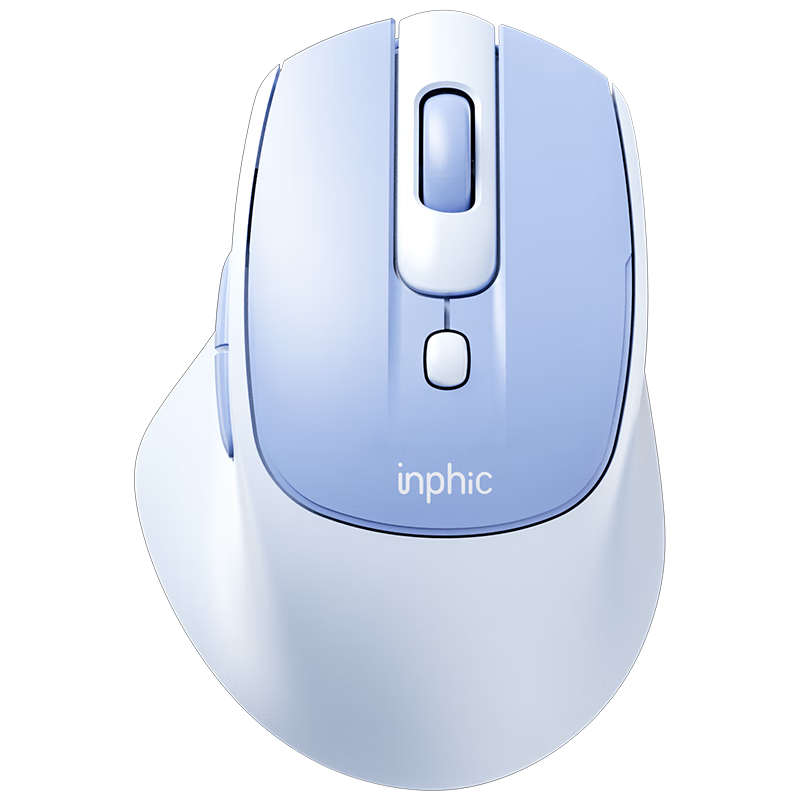 英菲克(INPHIC)M2无线鼠标可充电女生办公轻音便携适用于惠普华硕联想笔记本电脑无滑鼠无限人体工学Type-c 【2.4G无线+轻音按键+舒适握感】M2海盐蓝
