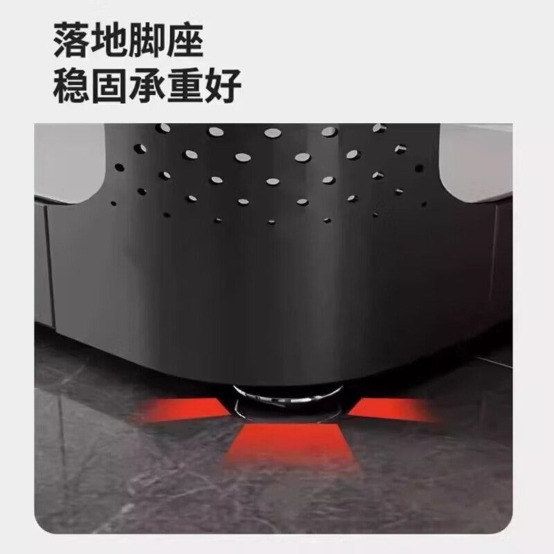 汐墨阁新款钢化玻璃茶几家用客厅意式极简双层加固可定制高级感沙发边几 【奶白色+黑架】60*60*45 组装简单