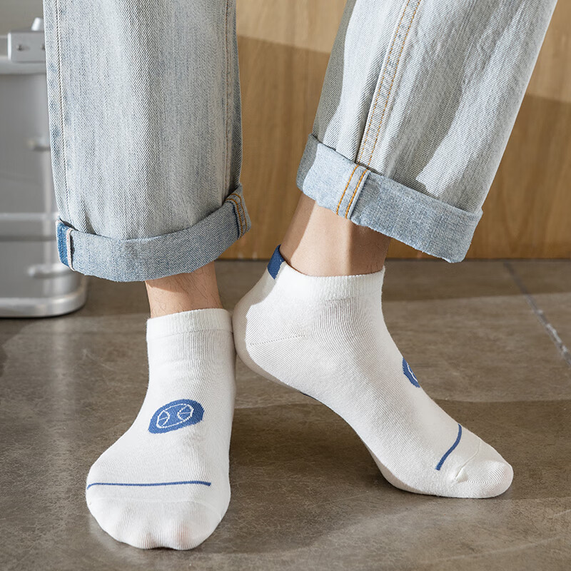 雅鹿男士短袜四季可穿吸汗防臭运动船袜学生潮流袜隐形耐磨浅口篮球袜 超值划算】篮球船袜【30双】 均码 雅鹿 10A抑菌/高弹透气/抗起球