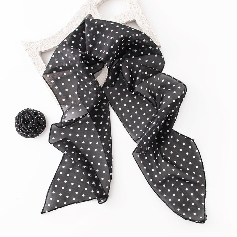 ���ܻ���ϵ��Χ�к�ɫ���㷢��˿���г���Ʈ��ϸխ����С˿��ϵ�� -1��ɫ���� 19*150cm 14.94Ԫ