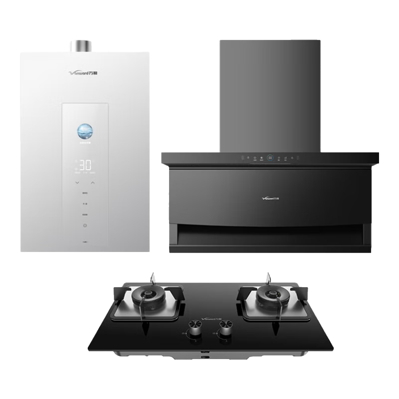 萬(wàn)和（Vanward）【補貼20%】頂側雙吸抽排吸油煙機27立方大風(fēng)量1000Pa強風(fēng)壓一級能效節能XL810 Pro 【三件套】煙機+5.2kW聚能灶+16升增壓變頻