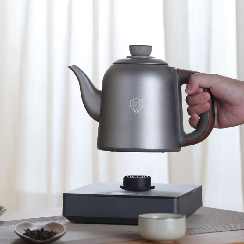鲸可全自动烧水壶电热水壶煮茶器电茶壶功夫茶台泡茶壶台嵌式电饮水机一体上水壶 1.2L 手柄上水316不锈钢【RX-C05组合三】