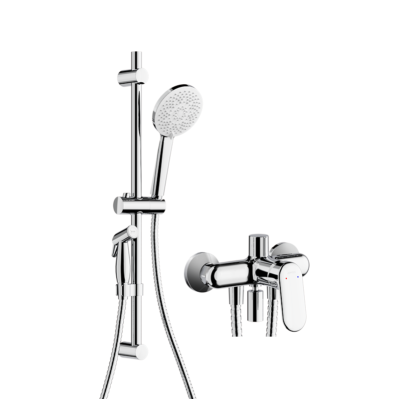 九牧（JOMOO）亮银集成升降硅胶除垢三功能分体淋浴器喷枪款35324-592/1B-1