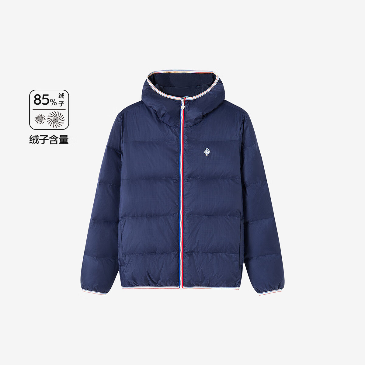 乐卡克（Le coq sportif）【三色】乐卡克法国公鸡秋冬短款羽绒服 海军蓝色 L