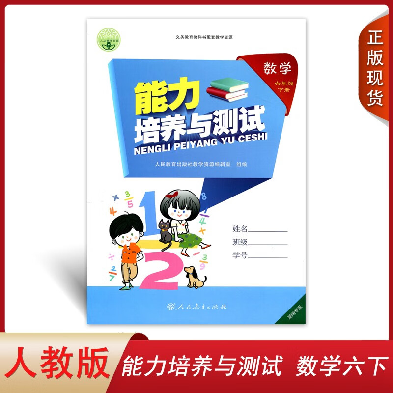 正版人教版数学能力培养与测试 6六年级下册 人民教育出版社能力培养