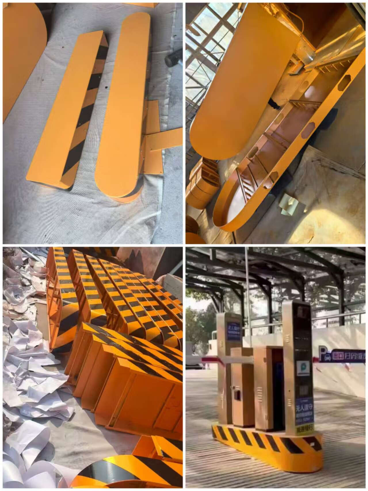 停车场道闸安全岛钢制安全岛防撞加厚一体可移动安全岛定制安全岛