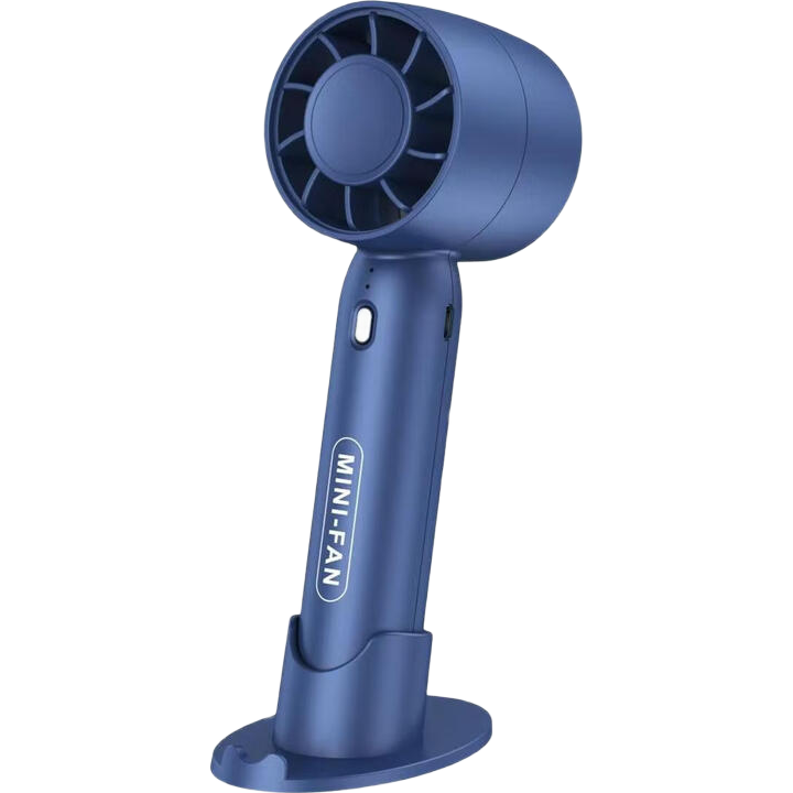 电风扇手持小风扇T10迷你便携式学生静音随身降温小风扇USB充电桌面办公室卡通款 T10涡轮风扇【蓝色】