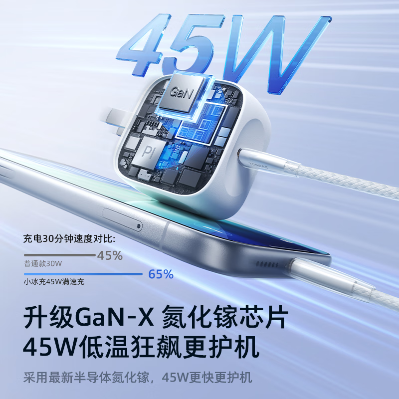 图拉斯苹果17充电器【热销200W|顶配低温45W】iPhone17Promax充电头小冰充氮化镓适配苹果17原装16快充15 【45W单头】星光白 最新款|顶配苹果17充电器|超低温不伤机
