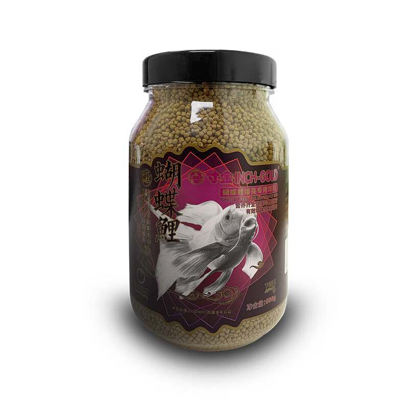 寸金（INCH-GOLD）魚(yú)食蝴蝶錦鯉魚(yú)專(zhuān)用下沉型飼料高蛋白魚(yú)糧觀(guān)賞魚(yú)鯉錦魚(yú)飼料 600g(小顆粒)
