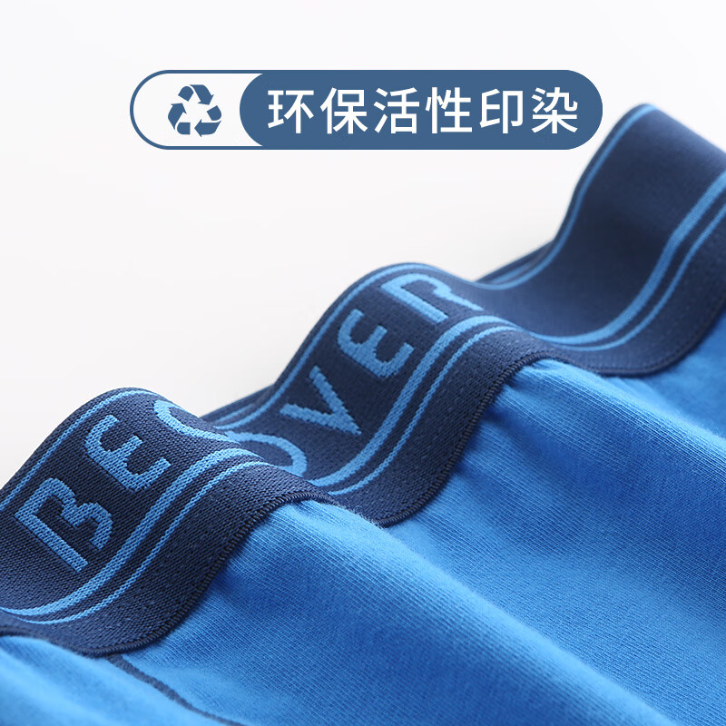 Schiesser舒雅男士内裤平角裤精梳棉Becover系列透气中腰2件装E5/20084T E5/20084T纯蓝+深蓝 2条 L