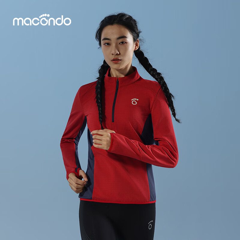 马孔多（macondo）原创单品｜女子跑步方格外套战术格面料吸湿排汗插片式侧缝 夜海蓝 M